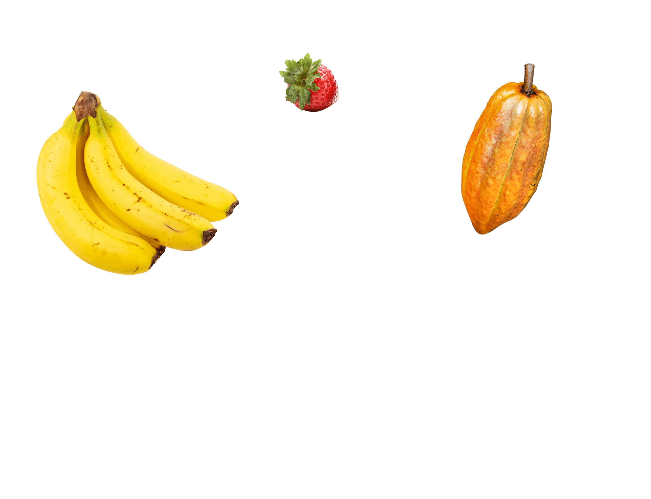 カカオ・いちご・バナナ